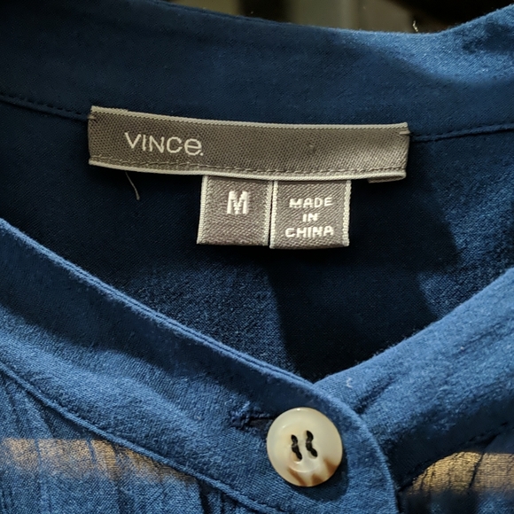 Teal Vince Shirt-Dress in Size Medium - Picture 2 of 3